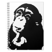 Pop Art Thinking Chimpanzee Notizblock (Vorderseite)