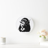 Pop Art Thinking Chimpanzee Runde Wanduhr (Zuhause)