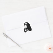 Pop Art Thinking Chimpanzee Stern-Aufkleber (Umschlag)