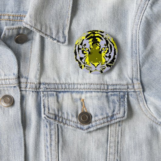 Pop Art Tiger Button (Beispiel)