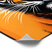 Pop Art Tiger Grid Bold Wall Art Poster (Ecke)