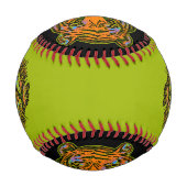 Pop Art TIGER HEAD + Ihr Backgr. Ideen Baseball (Vorderseite)