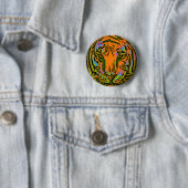 Pop Art TIGER HEAD + Ihr Backgr. Ideen Button (Beispiel)