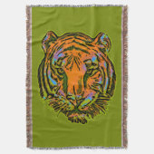 Pop Art TIGER HEAD + Ihr Backgr. Ideen Decke (Vorderseite Vertikal)