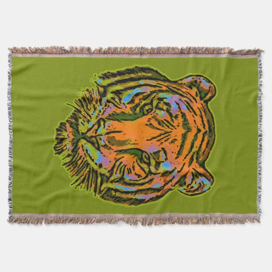 Pop Art TIGER HEAD + Ihr Backgr. Ideen Decke (Vorderseite)