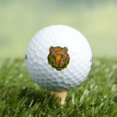 Pop Art TIGER HEAD + Ihr Backgr. Ideen Golfball (Insitu T-Shirt)
