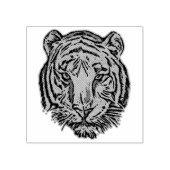 Pop Art TIGER HEAD + Ihr Backgr. Ideen Gummistempel (Prägung)