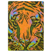 Pop Art TIGER HEAD + Ihr Backgr. Ideen Klemmbrett (Rückseite)
