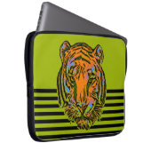 Pop Art TIGER HEAD + Ihr Backgr. Ideen Laptopschutzhülle (Vorne Rechts)