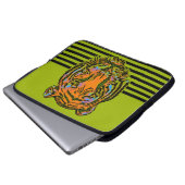 Pop Art TIGER HEAD + Ihr Backgr. Ideen Laptopschutzhülle (Vorne Knopf)