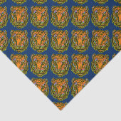 Pop Art TIGER HEAD + Ihr Backgr. Ideen Seidenpapier (Ausschnitt)