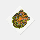 Pop Art TIGER HEAD + Ihr Backgr. Ideen Serviette (Ecke)