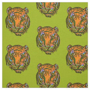 Pop Art TIGER HEAD + Ihr Backgr. Ideen Stoff