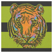 Pop Art TIGER HEAD + Ihr Backgr. Ideen Stoff (Nahaufnahme)