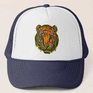 Pop Art TIGER HEAD + Ihr Backgr. Ideen Truckerkappe