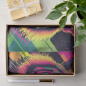 Pop Art Tiger Illustration mit Neon Colors Seidenpapier (Geschenk)