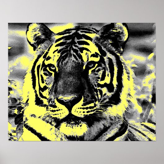 Pop-Art-Tiger-Plakate Poster (Vorne)
