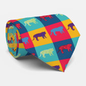 Pop Art Tigers Krawatte (Gerollt)