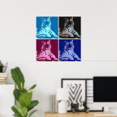 Pop Art Tigers Poster (Heimbüro)