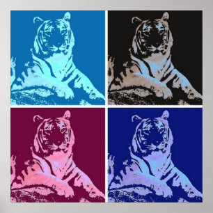 Pop Art Tigers Poster