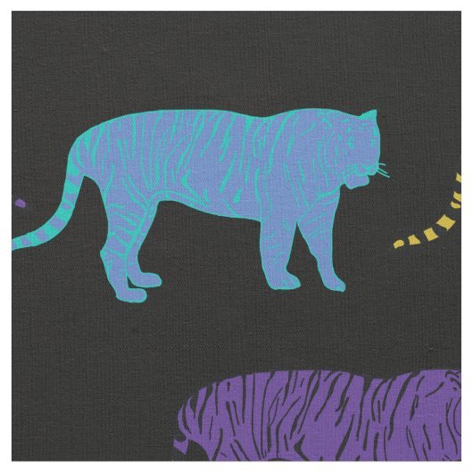 Pop Art Tigers  Stoff (Nahaufnahme)