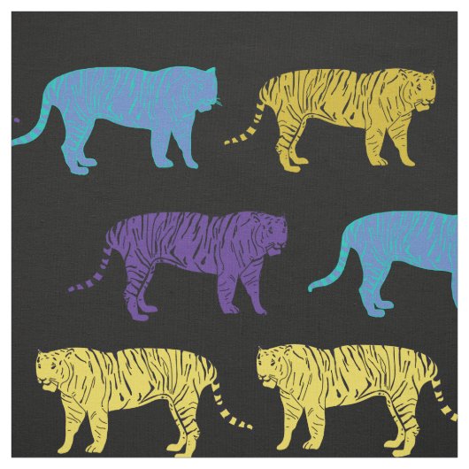 Pop Art Tigers  Stoff (Muster)