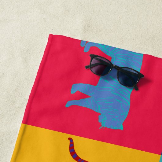 Pop Art Tigers Strandtuch (Beispiel)