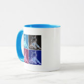 Pop Art Tigers Tasse (Vorderseite Links)