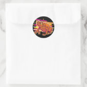 Pop Art Toad Runder Aufkleber (Tasche)