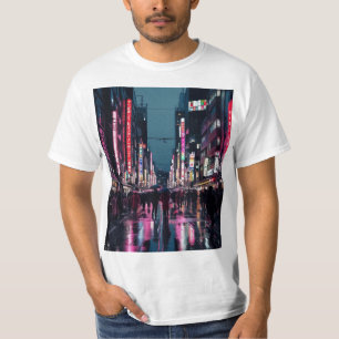 Pop Art Tokio - Neon Citycape mit Bold Urban Vib T-Shirt