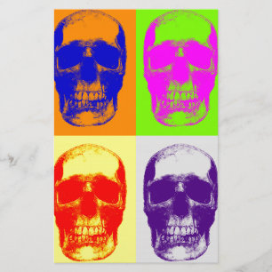 Pop-Art-Totenkopf Briefpapier
