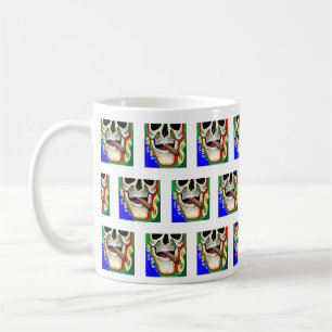 Pop-Art-Totenkopf-Dollarzeichen-Muster Kaffeetasse