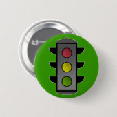 Pop Art Traffic Light Button (Vorne & Hinten)
