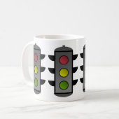 Pop Art Traffic Light Kaffeetasse (Vorderseite Links)