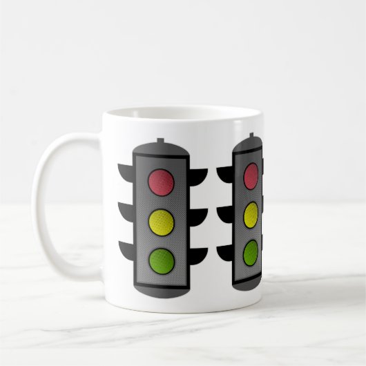 Pop Art Traffic Light Kaffeetasse (Links)