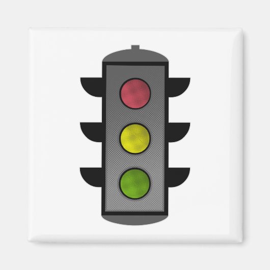 Pop Art Traffic Light Magnet (Vorne)
