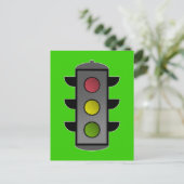 Pop Art Traffic Light Postkarte (Stehend Vorderseite)