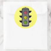 Pop Art Traffic Light Runder Aufkleber (Tasche)