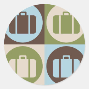 Pop Art Travel Runder Aufkleber