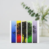 Pop Art Tree Postkarte (Stehend Vorderseite)