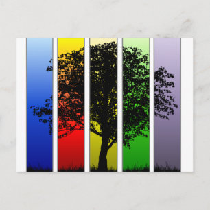 Pop Art Tree Postkarte