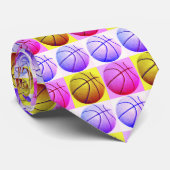 Pop Art Trendy Einzigartig Modernes Basketball Krawatte (Gerollt)