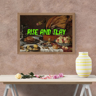 Pop Art Trendy Rise and Slay Funny Poster