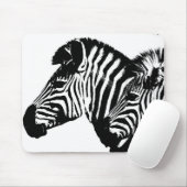 Pop Art Trendy Template Zebras Tiere Schwarz-weiß Mousepad (Mit Mouse)