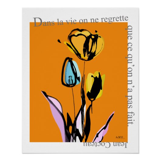 pop art -tulip- poster (Vorderseite)
