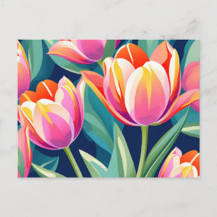 Pop Art Tulip Postkarte