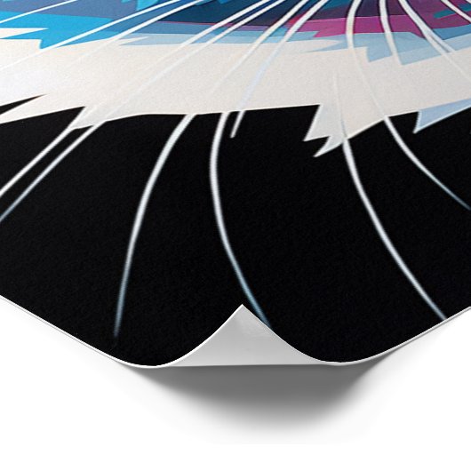 Pop Art Tuxedo Cat Poster (Ecke)