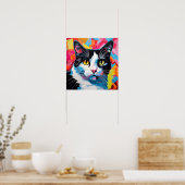 Pop Art Tuxedo Cat Poster (Küche)