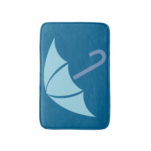 Pop Art Umbrella Blue Badematte (Vorderseite Vertikal)