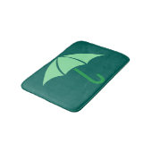 Pop Art Umbrella Green Badematte (Schrägansicht)